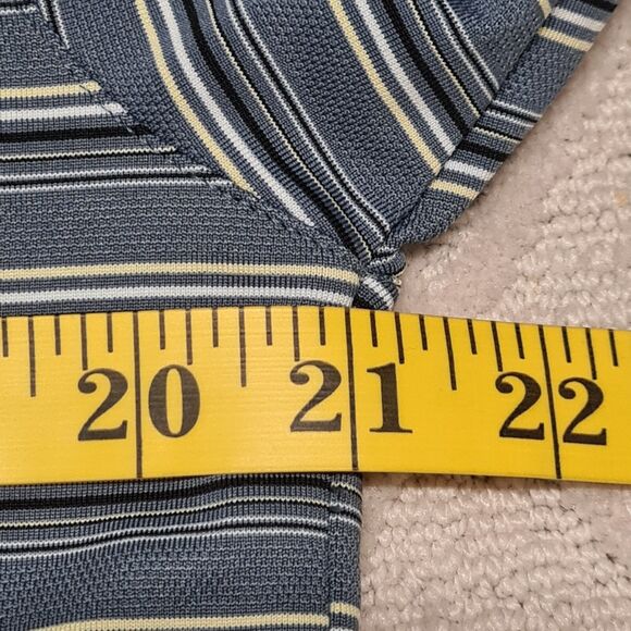 Bolle Golf Polo Shirt Mens MEDIUM Stripe Casual Activewear Athleisure Preppy - Picture 6 of 7